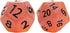 Gate Keeper Games and Dice: Sea Glass Dice: Firebrand - 7pc RPG Set, Flaming Yellow & Fire Damage Orange Frosted Matte Resin, Role Playing Games D...