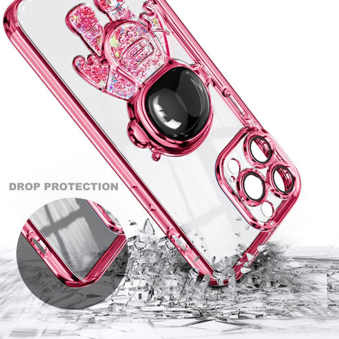 NGB Supremacy Compatible with iPhone 11 Pro Max Case (6.5 inch) with Tempered Glass Screen Protector/Wrist Strap, Liquid Floating Glitter Girls Wo...