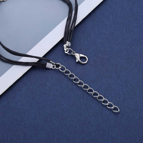 Boho Layered Leather Anchor Anklet Bracelet Black Leather Cord Ankle Bracelets Black Rope Anklets Black String Anklets Foot Chain Jewelry for Wome...