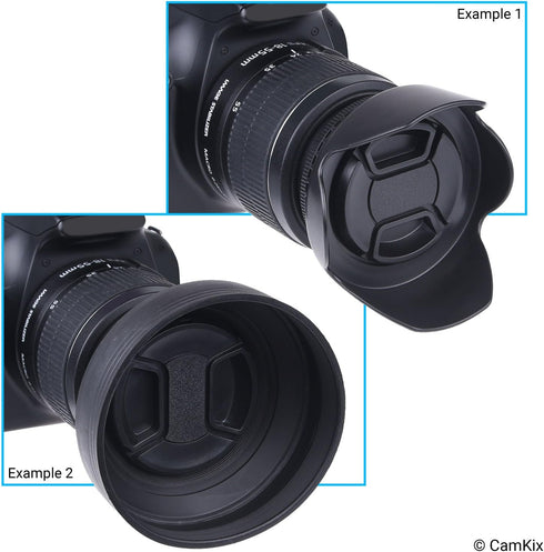 2 lens shades: tulip + rubber – 1 lens cap – reduces lens reflections – protects against excessive sunlight for enhanced photos and videos...