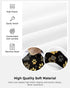 Computer Office Chair Cover Yellow Paw Print Black Background Protective & Stretchable Desk Chair Covers Soft Polyester Universal Rotating Chair S...
