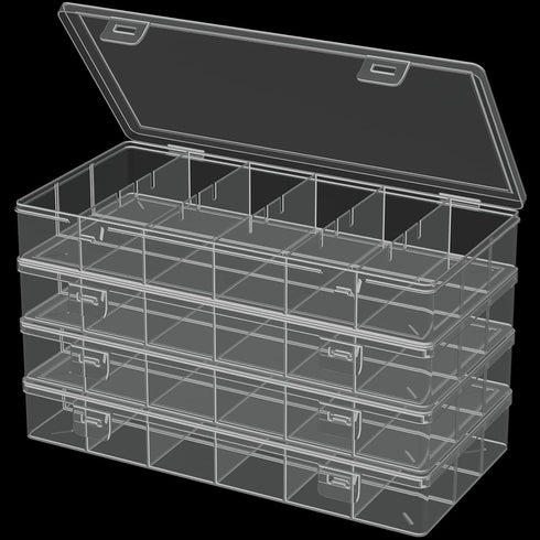 clear visible plastic storage box cosmetic tools storage box makeup tools fishing tackle accessory box organizer jewelry screws hardware accessori...