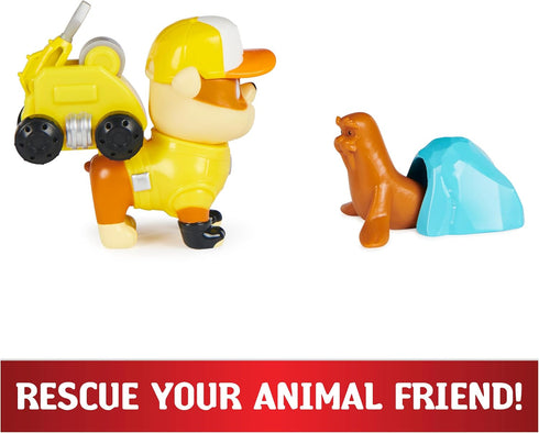 Paw Patrol, Big Truck Pups Rubble Action Figure with Clip-on Rescue Drone, Command Center Pod and Animal Friend Kids Toys Ages 3 and up...