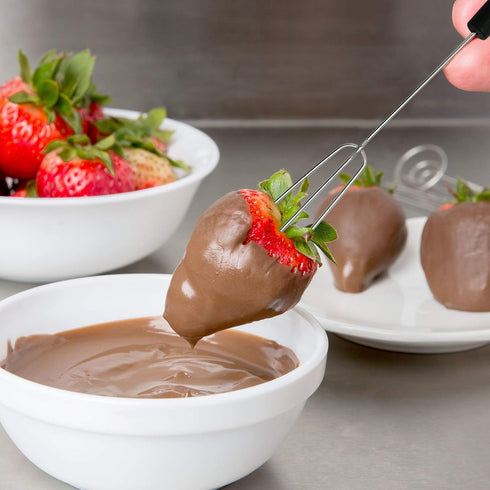 2 Pcs Drawing Decorating Spoon Set, 3 Pcs Candy Dipping Tools, Chocolate Fork Set, Stainless Steel Chef Art Pencil Spoons, Plated Decoration for P...