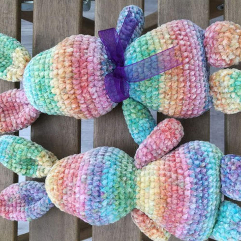 Clisil 300gram 196yardx3 Gradient Velvet Yarn Crochet Knitting Dyed Rainbow Velvet Headband Hat Scarf Sweater Pillow Blanket Wrap DIY Soft Luxury ...