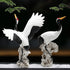 2-Pack Miniature Garden Crane Statues, Bird Art Bonsai Decor Garden Fairy Sculptures Crane...