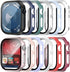 Cuteey 12 Pack Case for Apple Watch Series 9 8 7 45mm Tempered Glass Screen Protector, All Round Full Hard PC Protective Cover Bumper for iWatch 9...