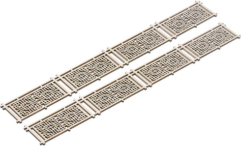 MECCANIXITY 2pcs 7.87 Inch Miniature Garden Fence, Mini Ornament Wood Picket Fence Decorative for Dollhouse Home, DIY 0.08" Wood Classical Style...