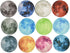 20Pcs 35mm Glow in the Dark Glass Moon Lunar Round Dome Glass Cabochons Flatback for DIY Craft Necklace Bracelet Pendant Making...
