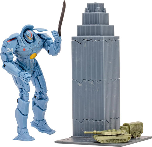 Pacific Rim McFarlane Toys Gipsy Danger (Jaeger) 4" Scale Figure Playset with Comic...