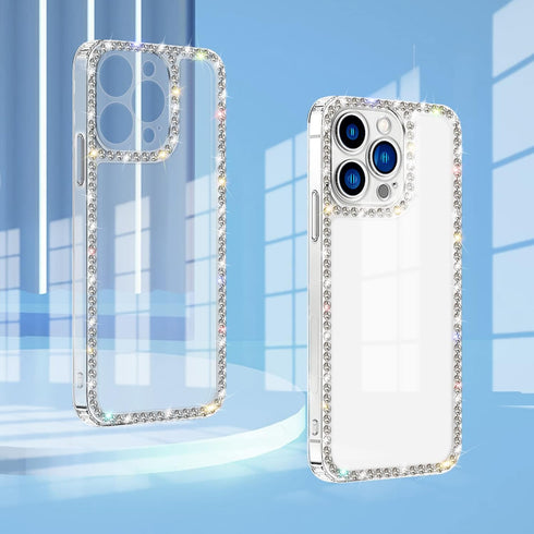 Compatible with iPhone 11 Clear Case Bling Diamond Rhinestone Cute for Girls Women Girly Case Glitter Shiny Sparkle Bumper Design Soft Silicone Lu...