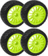 80mm/3.14" Rubber Tires & Plastic Wheel Rims 2.2 Inch 12mm Hex Hub Compatible with 1/10 HPI WR8 Off-Road Rally 1/14 WLtoys 124019 144001 1/16 Redc...