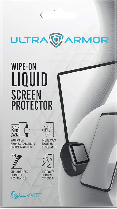 Liquid Glass Screen Protector for All Smartphones Tablets and Watches Wipe On Nano Protection - Universal...
