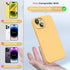 TOCOL 5 in 1 for iPhone 14 Case, with 2 Pack Screen Protector + 2 Pack Camera Lens Protector, Liquid Silicone Phone Case for iPhone 14, Orange......