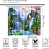 Waterfall Deocr Curtain, Surrounded Waterfall Rocky Lotus Fish Swan Landscapes Home Decor Windows Rod Pocket Curtain for Living Room Bedroom Kitch...