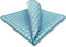 S&W SHLAX&WING Mens Pocket Square Checkered Green Azure Baby Blue Pattern for Suit Jacket Large...