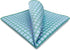 S&W SHLAX&WING Mens Pocket Square Checkered Green Azure Baby Blue Pattern for Suit Jacket Large...