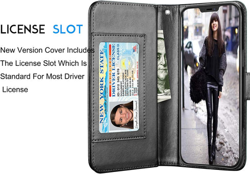 Tekcoo Wallet Case Compatible with iPhone 12 / iPhone 12 Pro (6.1 inch) 2020 Luxury ID Cash Credit Card Slots Holder Carrying Pouch Folio Flip PU ...