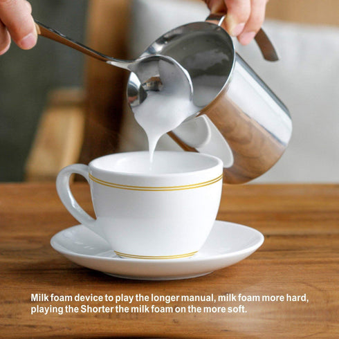 Manual Stainless Steel Whipped Cream Dispenser - Handheld DIY Whipper Maker - Perfect for Gift, With Lid...