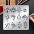 BENECREAT Zodiac Signs Themed Metal Stencil, Stainless Steel Drawing Stencil Template for Wood Burning, Wall Painting Crafts and Decorations, 6x6"...