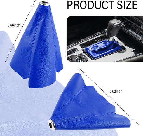 Car Shift Boot Cover,Soft Leather Car Shift Knob Cover for Blocking Dust & Protecting Car Interior Accessories,Universal Gear Shifter Cover Fits M...