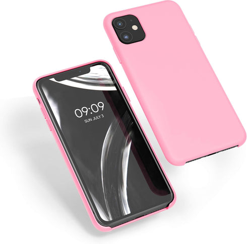 kwmobile Case Compatible with Apple iPhone 11 Case - TPU Silicone Phone Cover with Soft Finish - Light Pink...