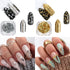 Holographic Gold Silver Nail Foil Glitter Flakes 3D Sparkly Aluminum Foil Flake Mirror Powder Nail Art Supplies Irregular Foil Glitter Chip Nail D...