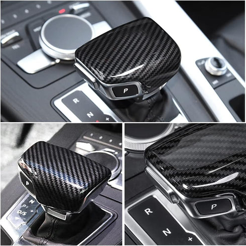 Gear Shifting Knob Cover Trim for Audi A4 A4allroad / A5 S5 / Q5 2023 2022 2021-2017 Shifter Knob Stickers Head Trim for Audi SQ5 2018-2023 / Q7 2...