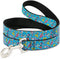 Disney Pet Leash, Dog Leash, Disney 100 Mickey and Friends Poses Scattered Blue, 6 Feet Long 0.5 Inch Wide...