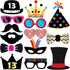 13th Birthday Photo Booth Party Props - 40 Pieces - Funny Official Teenager Birthday Party Supplies, Decorations and Favors...
