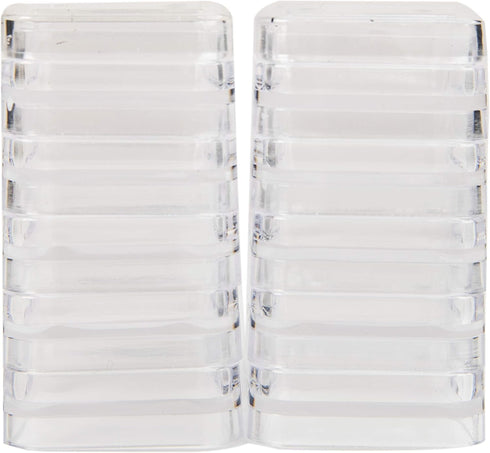 The Beadsmith Personality Case – 2 Clear Square Stacker Jar Set – Each Stack Measures 1.25 x 2.3 inches - Total 10 Jars and 2 lids, for Storage of...
