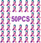 50 Pcs Pink Purple Teal Ribbon Pins Thyroid Cancer Awareness Enamel Lapel Brooch Cancer Awareness Products...