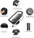 Self-Check Waterproof Phone Case Compatible for iPhone 13 Pro, Underwater Touchscreen Waterproof Phone Pouch Diving Phone Case with Lanyard for Sn...