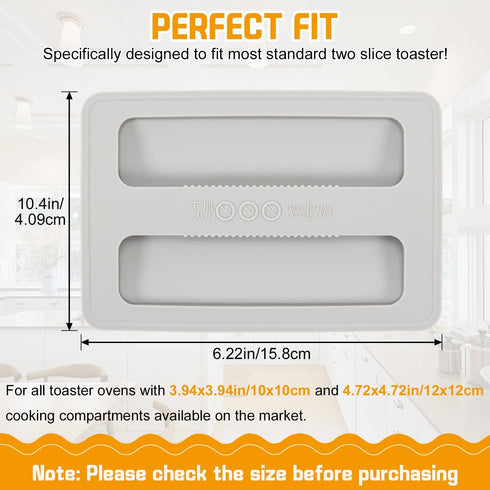 Toaster Cover 2 Slice, 2 Pack Toaster Covers, 6.22x4.09in Silicone Toaster Lid Bread Washable Machine Cover Toaster Oven Cover Kitchen Appliance C...