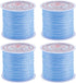 SUNNYCLUE 240m 4 Rolls 0.8mm Elastic Beading Thread Elastic String Stretch Bracelet Cord Blue Spandex Crystal Threads Seed Beaded Cords for Jewelr...