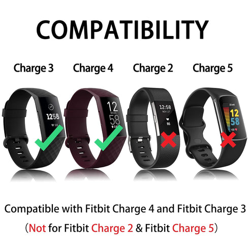 Meliya Charger Cable for Fitbit Charge 4 / Charge 3, Replacement USB Charging Cradle Dock Stand Cable for Charge 4 / Charge 3 Fitness Tracker (3.1...