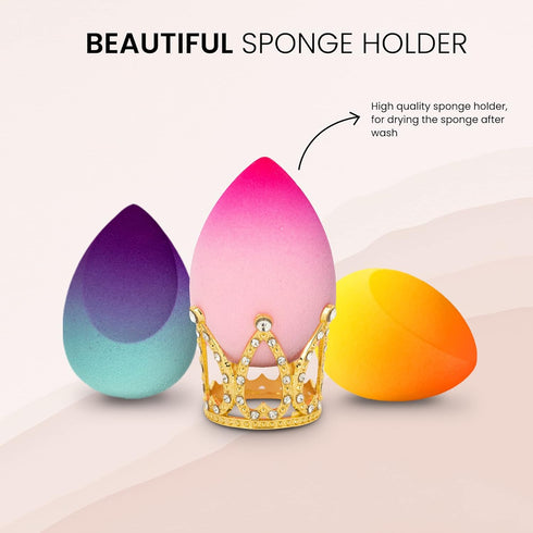 Makeup Sponge Set of 8 - Makeup Sponges for foundation, Makeup Blender Beauty Sponge, Powder, Cream Latex-free Cosmetic Sponges for Flawless Wet/D...