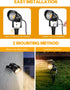 12W Landscape Lighting - Warm White Plug in Outdoor Landscape Light IP65 Waterproof 120V Lawn Flag Light Christmas Halloween Decorative Spotlight ...