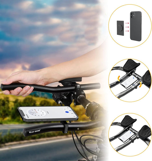 Aero Bars Mount - Garmin Bike Computer Mount for Garmin Edge, Compatible with Bike GPS Computer,Wahoo,Bryton,Cateye,GoPro Full Range and Flashligh...