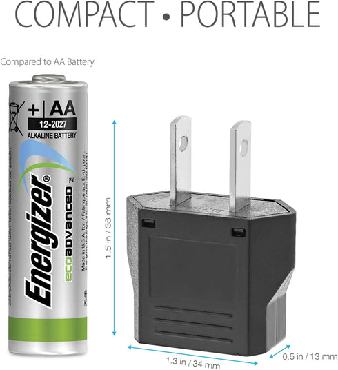 10 Pack European to US Plug Adapter, Fosmon EU Europe to US USA, Canada Travel Plug Adapter, Euro European to American Power Converter, Small EU C...