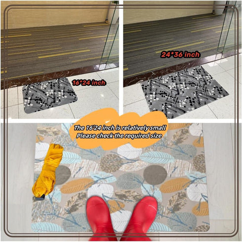 Ultra-Thin Indoor Doormat?Non-Slip and Waterproof Doormat? Low Pile 0.1 inch Doormat?Easy to Clean?Entrance Doormat That can be Cut at Will (Orang...