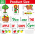 gisgfim Christian Jesus Bulletin Board Decoration Set Religious Apple Borders Cutouts Welcome back to school Decor Sunday School Classroom Door Pa...