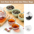 100 Pcs Empty Tea Bags with Drawstring Disposable Tea Bags Leaf Tea Filter Bags Round Tea Filter Bags Drawstring Tea Bags for Spice Sachet Coffee ...