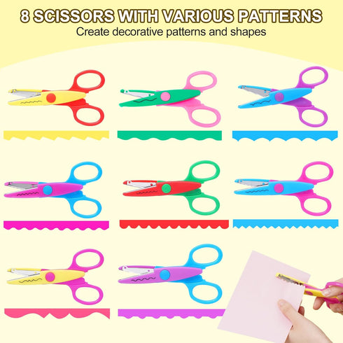 UCEC 42 Pack Craft Scissors Decorative Edge, Hole Punch Shapes Craft, Cardstock Paper for DIY Art, Crafts, Scrapbook, Card Making, School Supplies...
