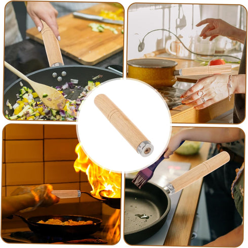Uonlytech Stockpot Handle Wok Handle Cookware Handle Chef Pot Handle Stockpots Handle Wok Pot Handle Frying Pan Handle Wood Pan Handle Pot Handles...