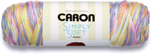 Caron Simply Soft Paints Yarn (4) Medium Worsted Gauge 100% Acrylic - 5oz - Brights - Machine Wash & Dry...