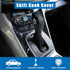 Leather Gear Shift Knob Cover Compatible with Ford Focus? Escape? Fusion? C-Max Energi Wagon? Transit ? Fiesta 2012-2019 Black Leather with Blue S...