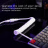 USB C Coiled Cable for Gaming Keyboard, Double-Sleeved Mechanical Coiled USB C Cable with Detachable Metal Aviator, USB-C to USB-A (White)...