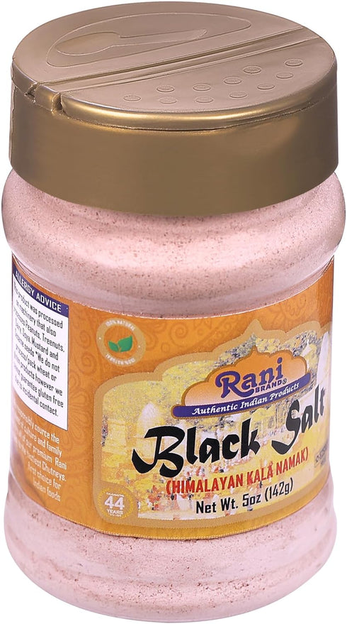 Rani Black Salt Powder (Kala Namak) Mineral 5oz (142g) PET Jar ~ Unrefined, Pure and Natural | Vegan | Gluten Friendly | NON-GMO | Indian Origin |...