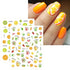 JMEOWIO 12 Sheets Fruit Nail Art Stickers Decals Self-Adhesive Pegatinas Uñas Strawberry Watermelon Lemon Nail Supplies Nail Art Design Decoration...